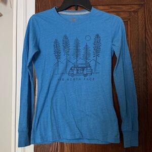 The North Face Light Blue Long Sleeve Tee XS